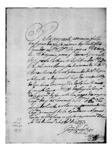 Imagem do(a) Procuração passada pelo Alferes Joaquim José da Silva Xavier ao doutor Gregório Pereira Soares de albergaria para receber seus soldos do terceiro trimestre do presente ano